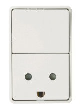 LK FUGA® stikkontakt m/jord, ramme og afbryder hvid